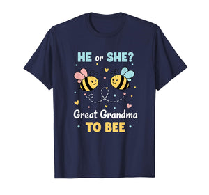 Grandparent Great Grandma to Bee He Or She? Gender Reveal T-Shirt