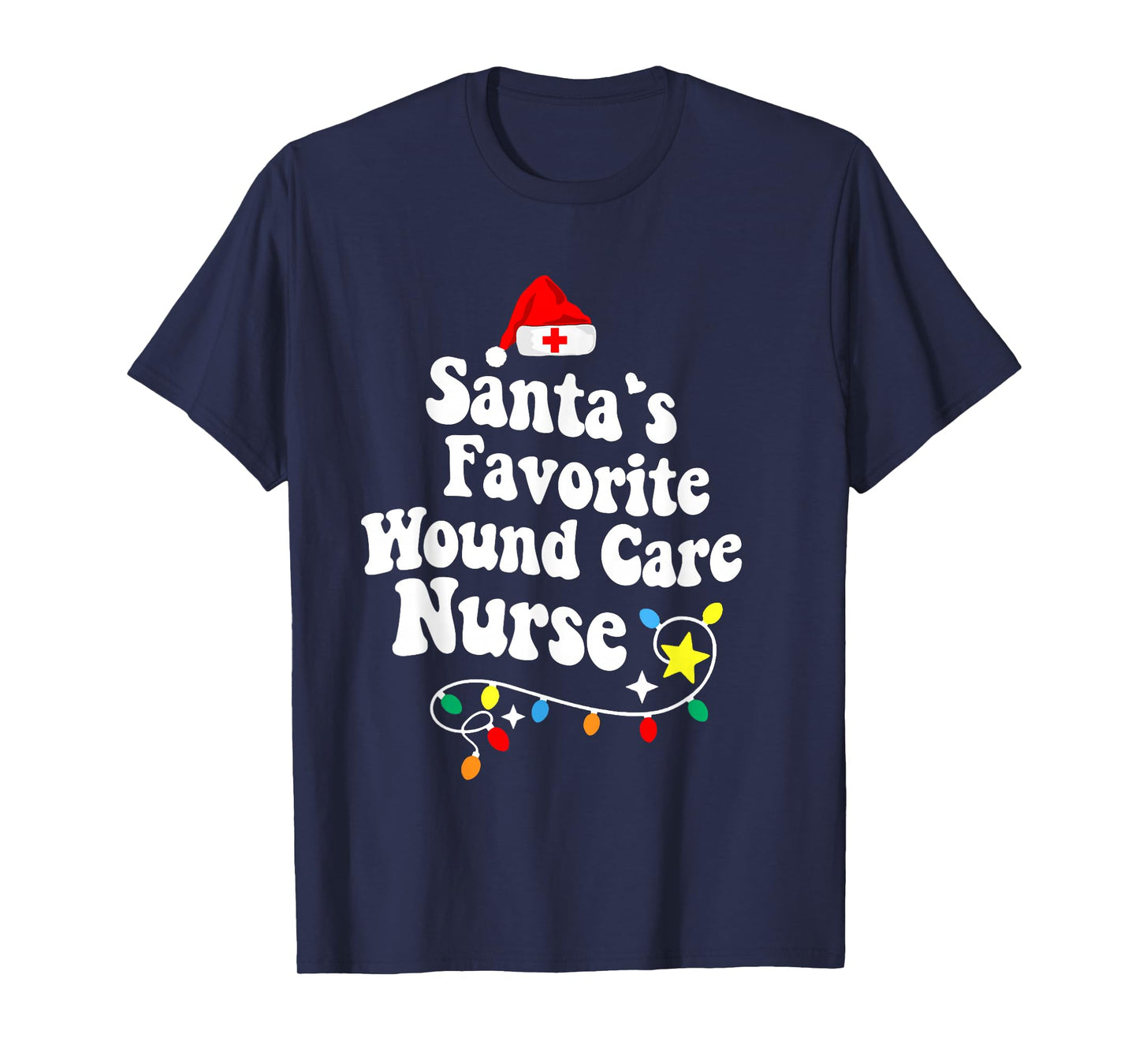 Santa's Favorite Wound Care Nurse Christmas T-Shirt