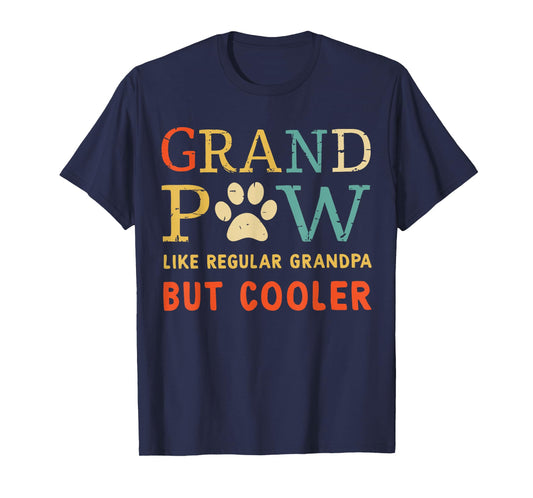 Dog Lover Grandpa Club Funny Grand Paw Dog Owner Fathers Day T-Shirt