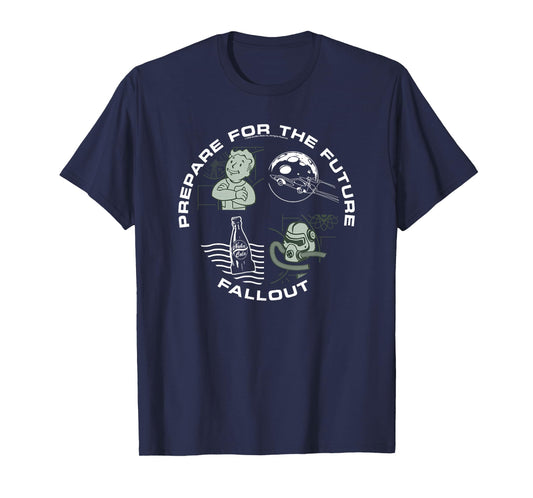 Fallout Retro Space Age Prepare for The Future Video Game T-Shirt