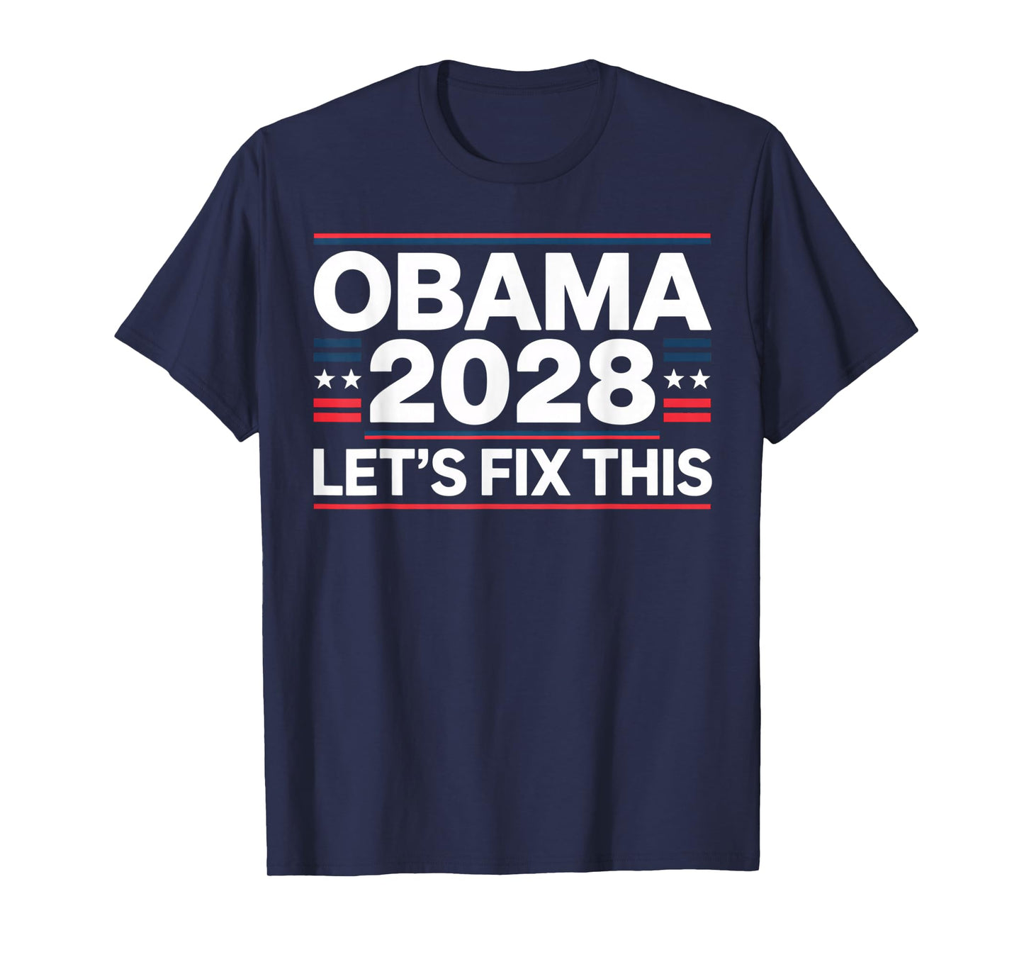 President Barack Obama 2028 Portrait Patriotic Democrat USA T-Shirt
