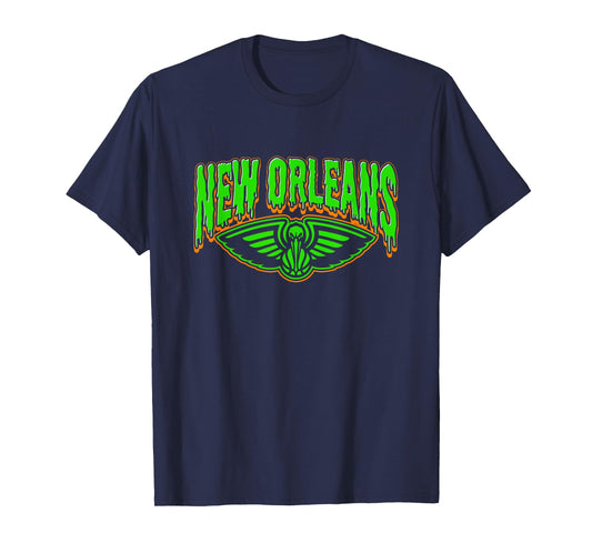 NBA New Orleans Pelicans Halloween Scary Logo T-Shirt