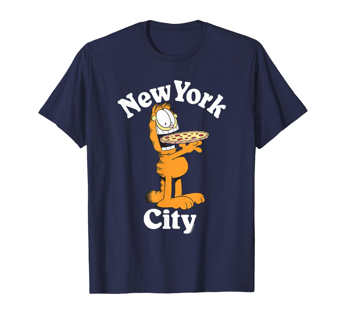 Garfield New York City Pizza Funny Travel Souvenir Cartoon T-Shirt