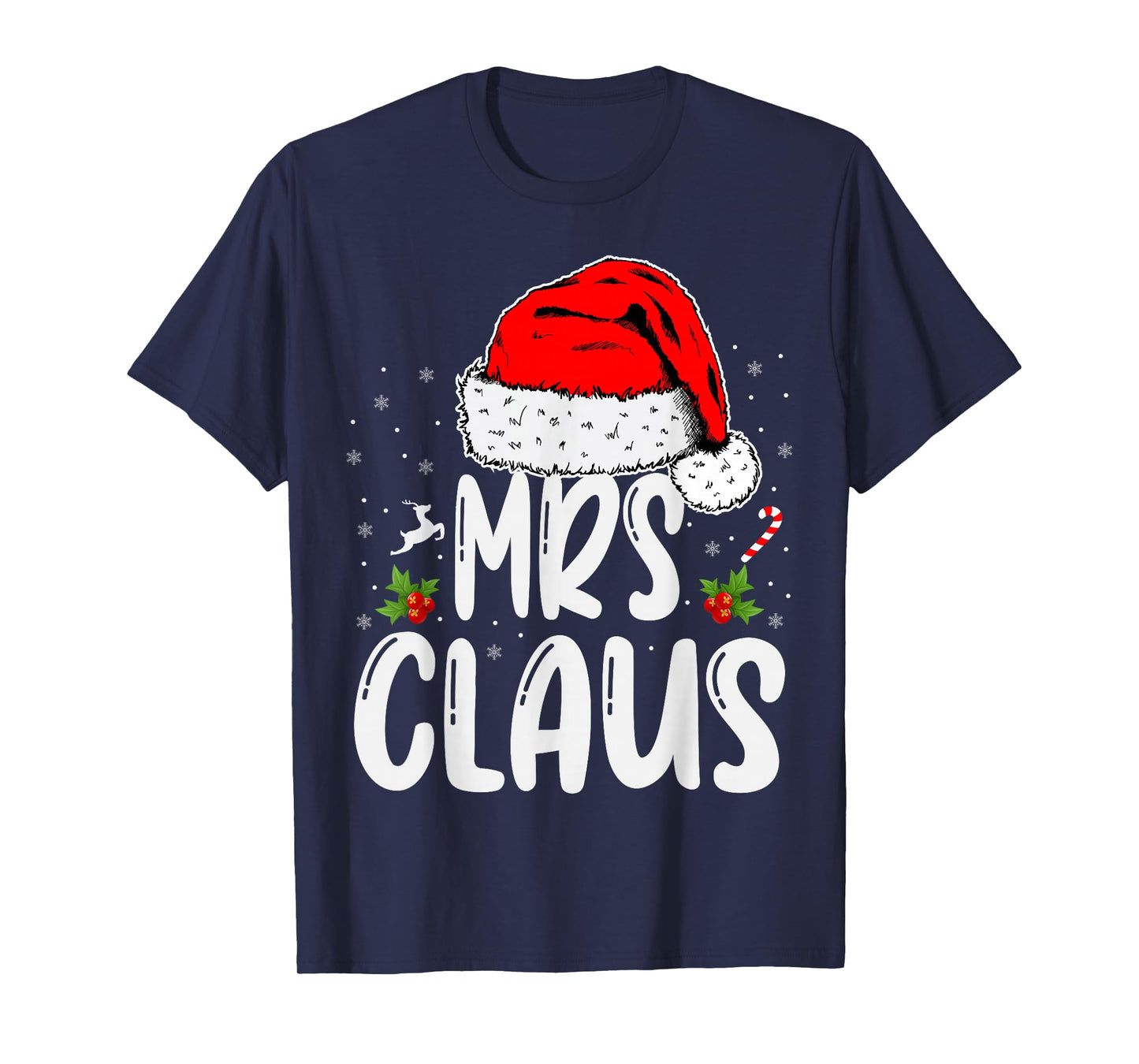 Mr and Mrs Claus Couples Matching Christmas Santa T-Shirt