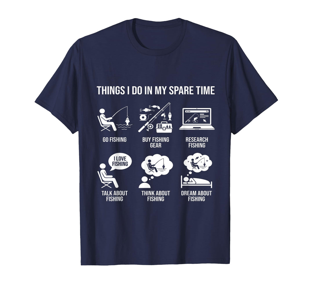 Things I Do in My Spare Time Fisherman Men Bass Fishing T-Shirt