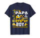 Papa of The Birthday Boy Excavator Construction Family T-Shirt