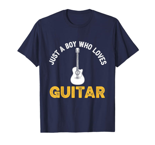 Kids Just A Boy Who Loves Guitar T-Shirt