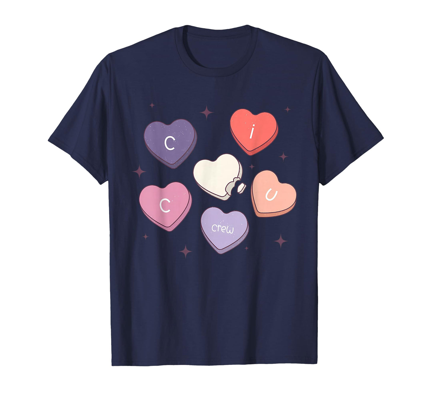 CICU Crew Nurse Heart Candy Valentines Cardiac ICU Nurse T-Shirt