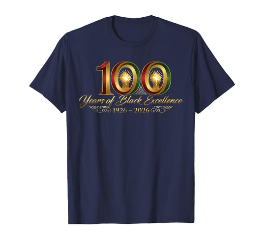 100 Years of Black Excellence 1926 2026 T-Shirt