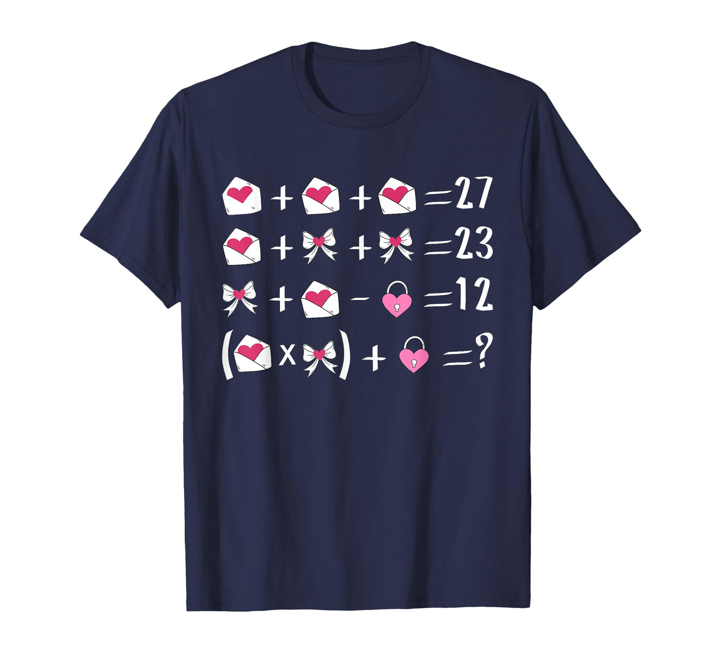 Funny 67 Meme Valentine Math Teacher Bow Six Seven Puzzle T-Shirt