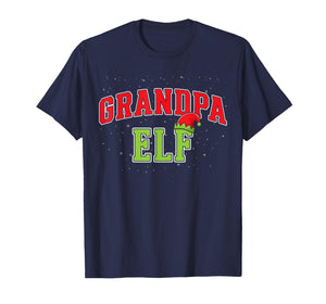 Grandpa Elf Christmas Family Matching Group Xmas Grandfather T-Shirt