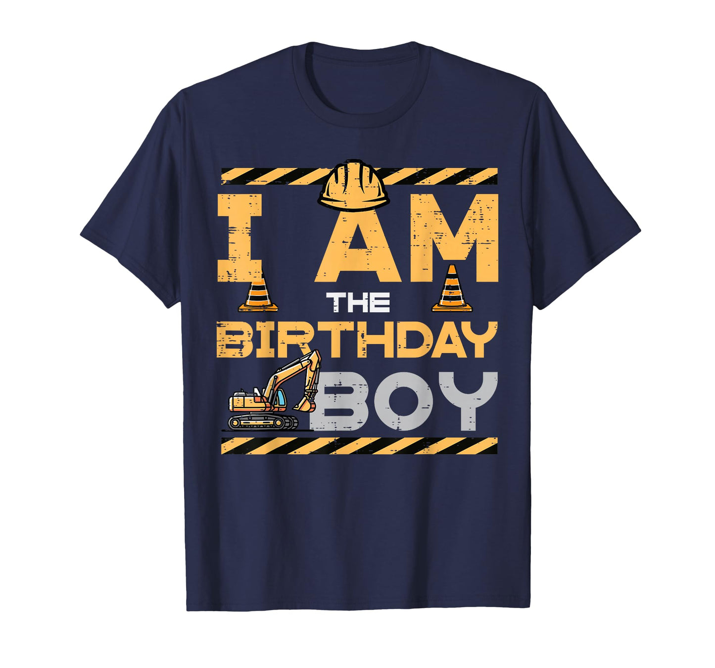 I Am The Birthday Boy Excavator Party Family Match Boys Kids T-Shirt