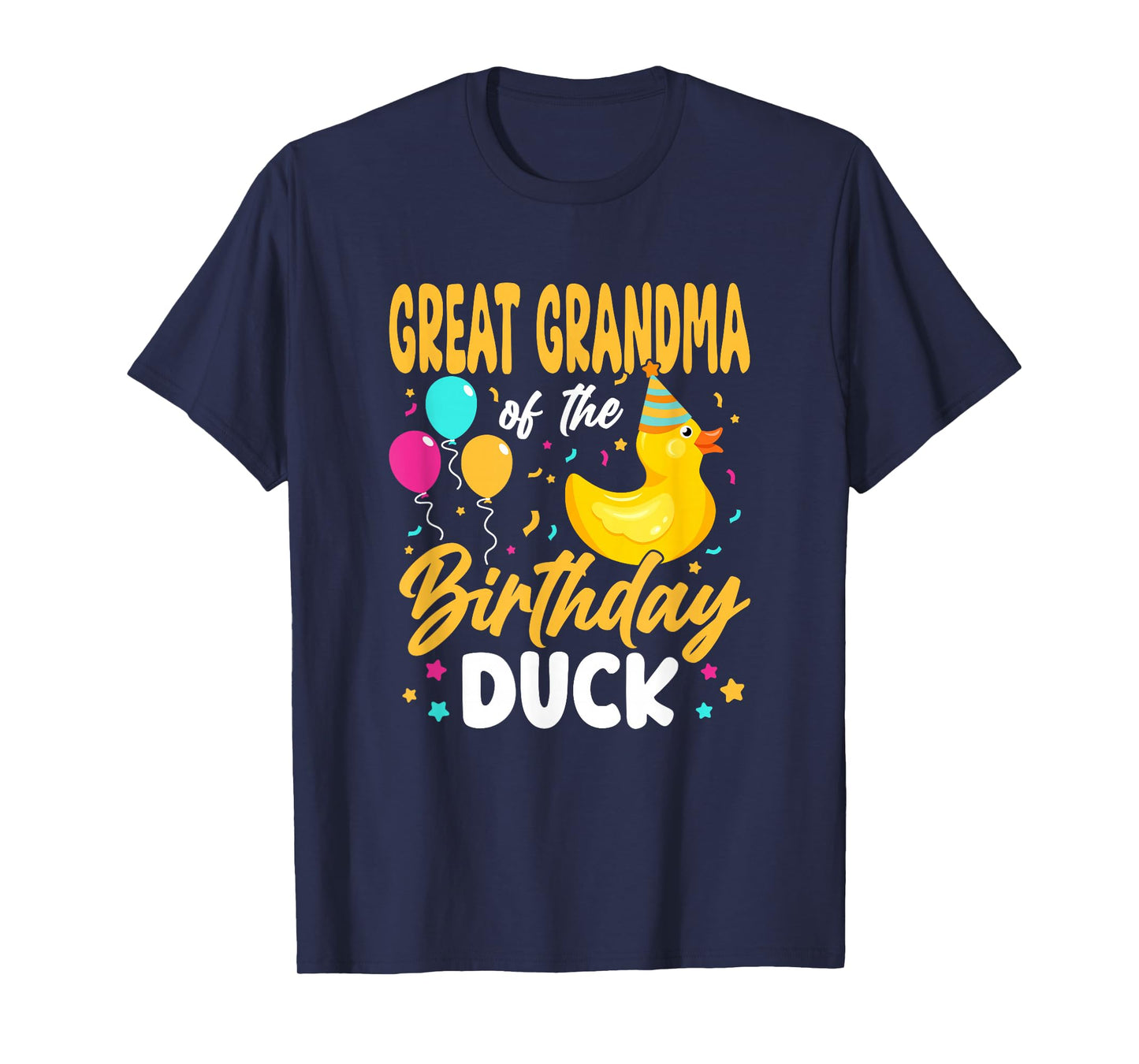 Great Grandma of The Birthday Duck Boy Rubber Duck Bday T-Shirt