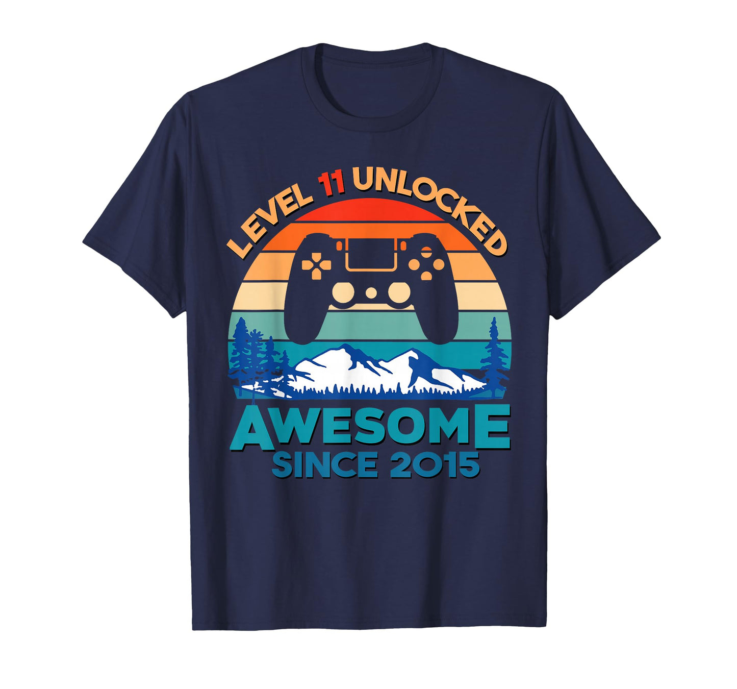 Level 11 Unlocked 11th Birthday Boy Game Turning 11 Year Old T-Shirt