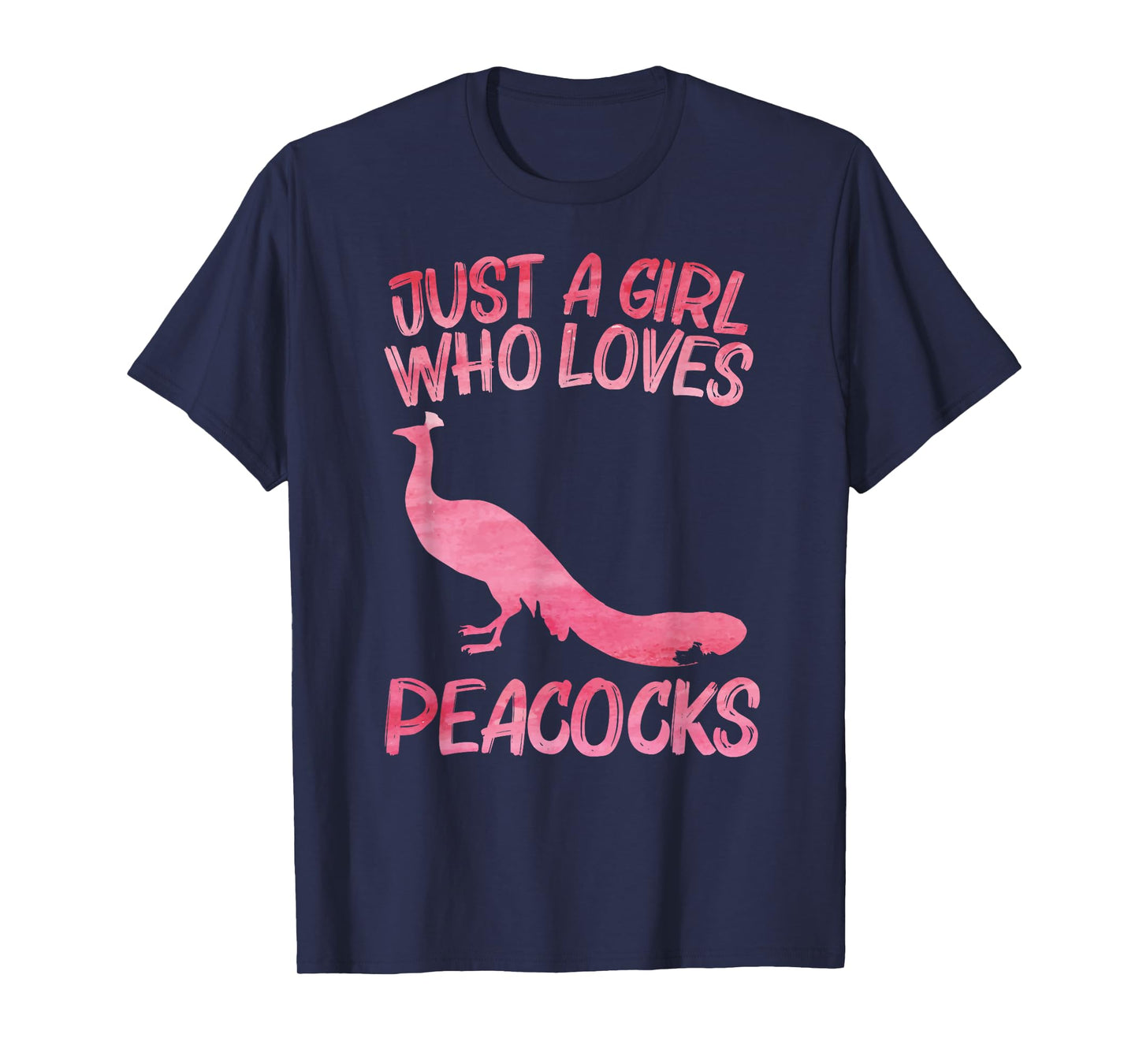 Funny Peacock Design for Women Girls Kids Bird Peacock Lover T-Shirt