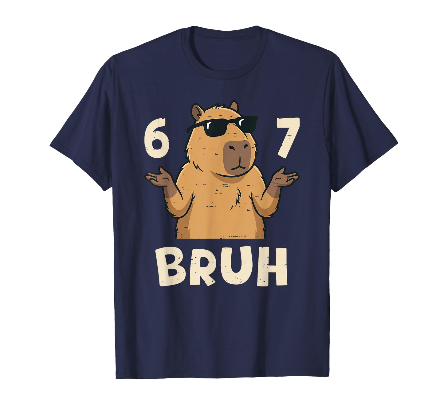 Six Seven Bruh 67 Meme Capybara 67 Capybara for Boys Kids T-Shirt