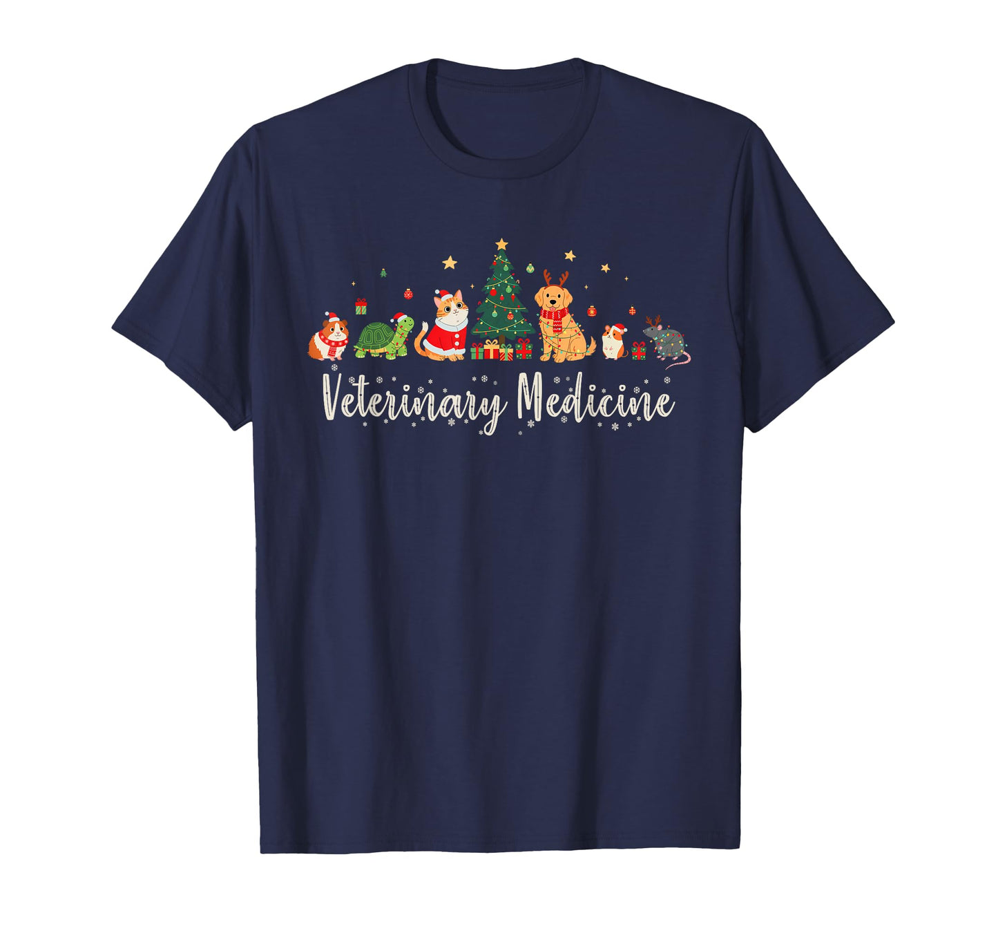 Vet Tech Animal Christmas Xmas Vibes Veterinary Medicine T-Shirt