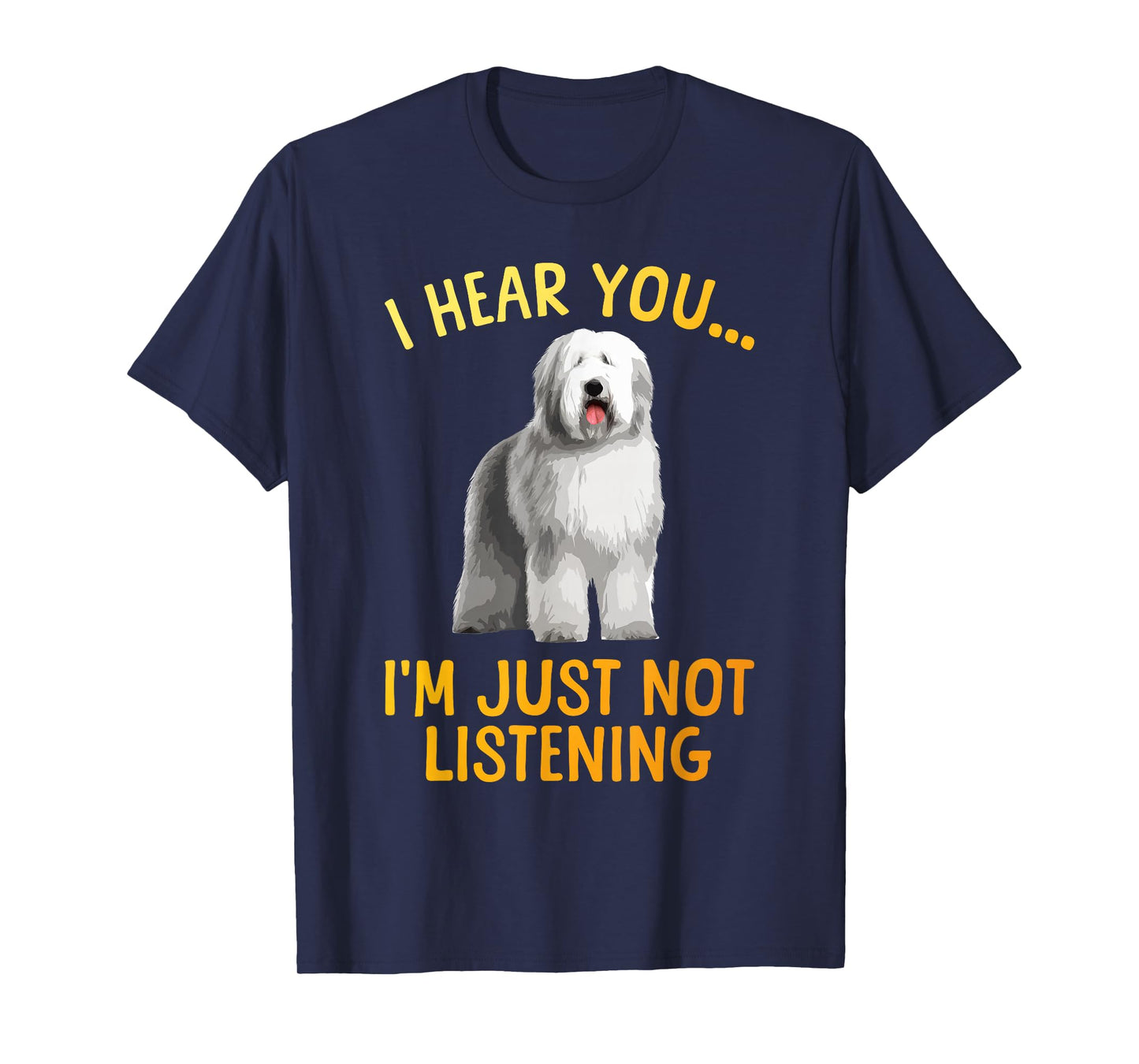 Funny Old English Sheepdog Art for Men Women Sheep Dog Lover T-Shirt