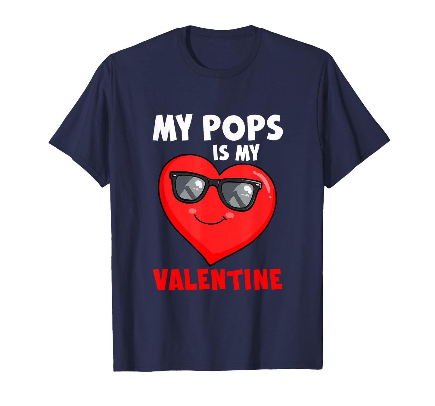 My Pops is My Valentine Heart Sunglasses Boys Proud Family T-Shirt