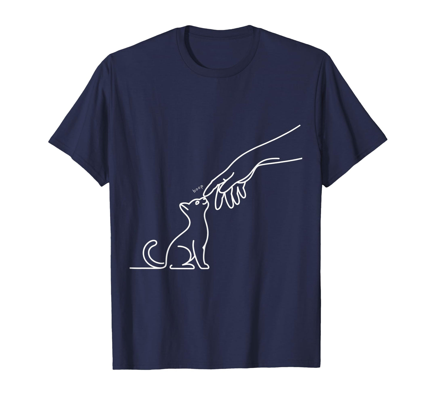 Cat Boop Adorable Kitten Minimalist Line Art Cute Pet Owner T-Shirt