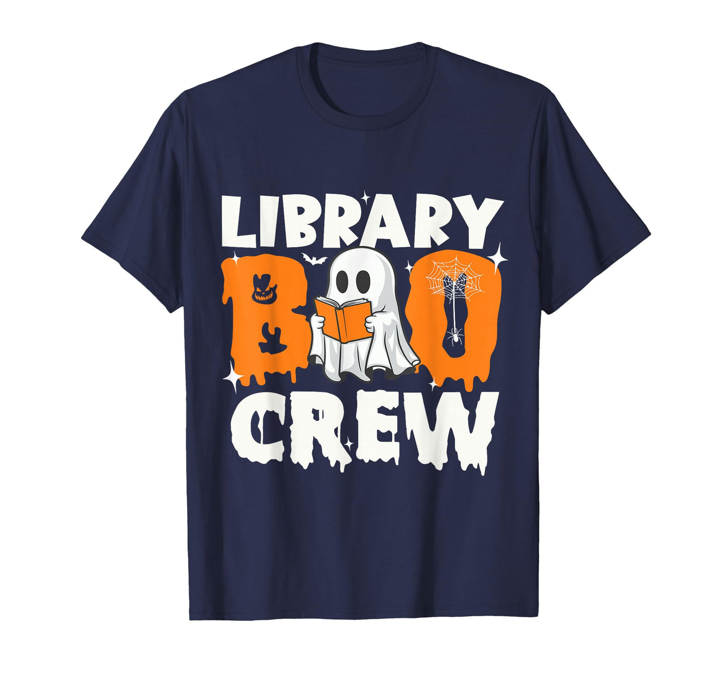 Library Boo Crew Book Lovers Funny Halloween T-Shirt