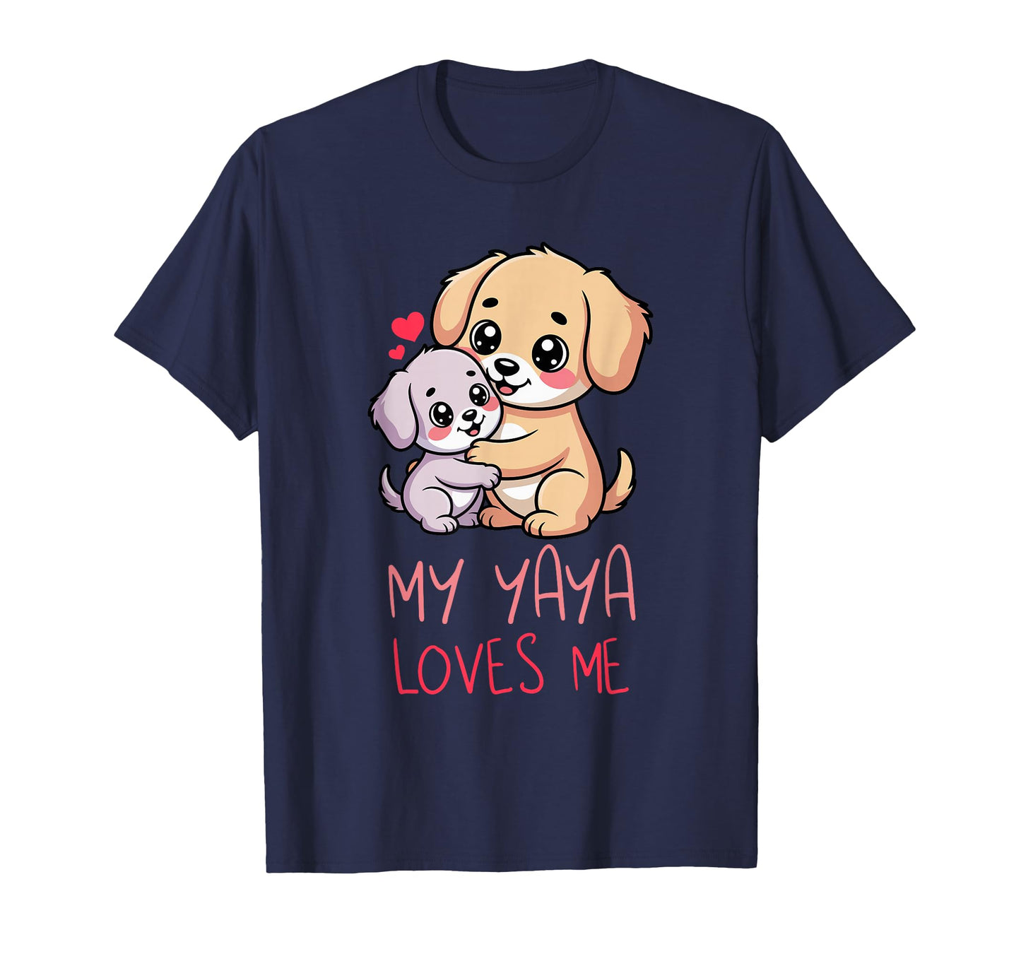 Cute Baby & Grandma My Yaya Loves Me Dog T-Shirt