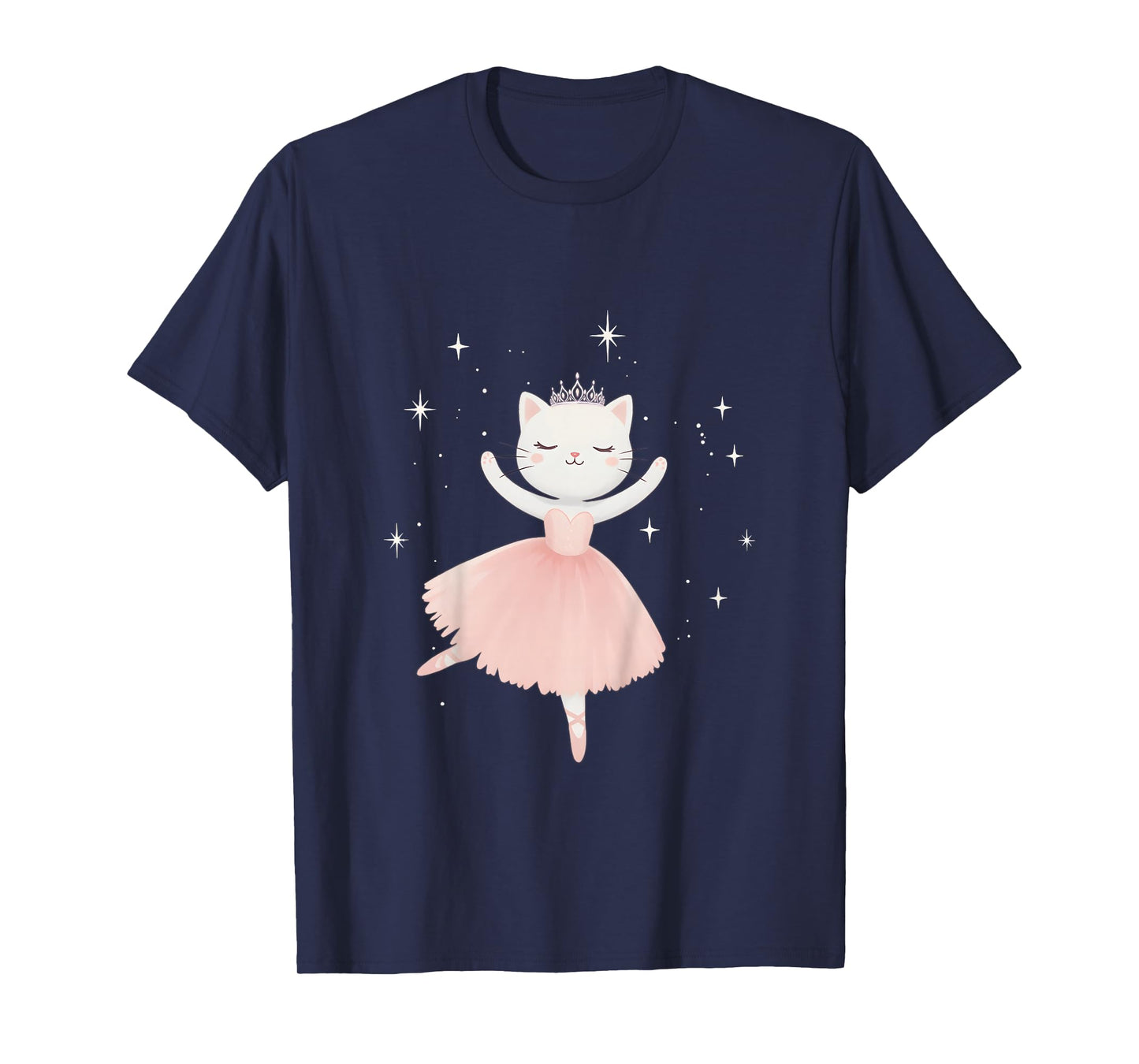 Ballerina Cat Princess Shirt Ballet Dance Toddlers Girls T-Shirt