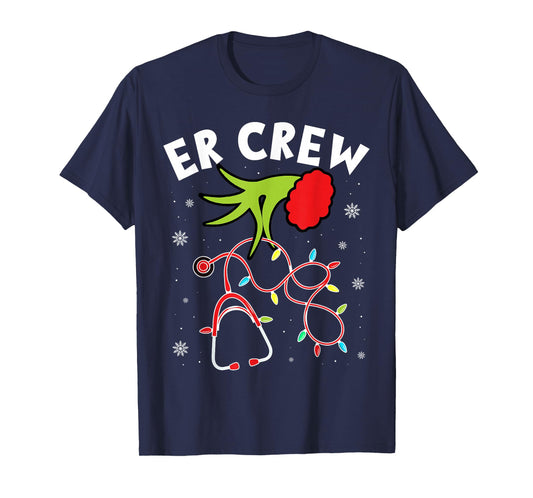 Emergency Room Christmas Er Crew Nurse Xmas Holiday Nursing T-Shirt