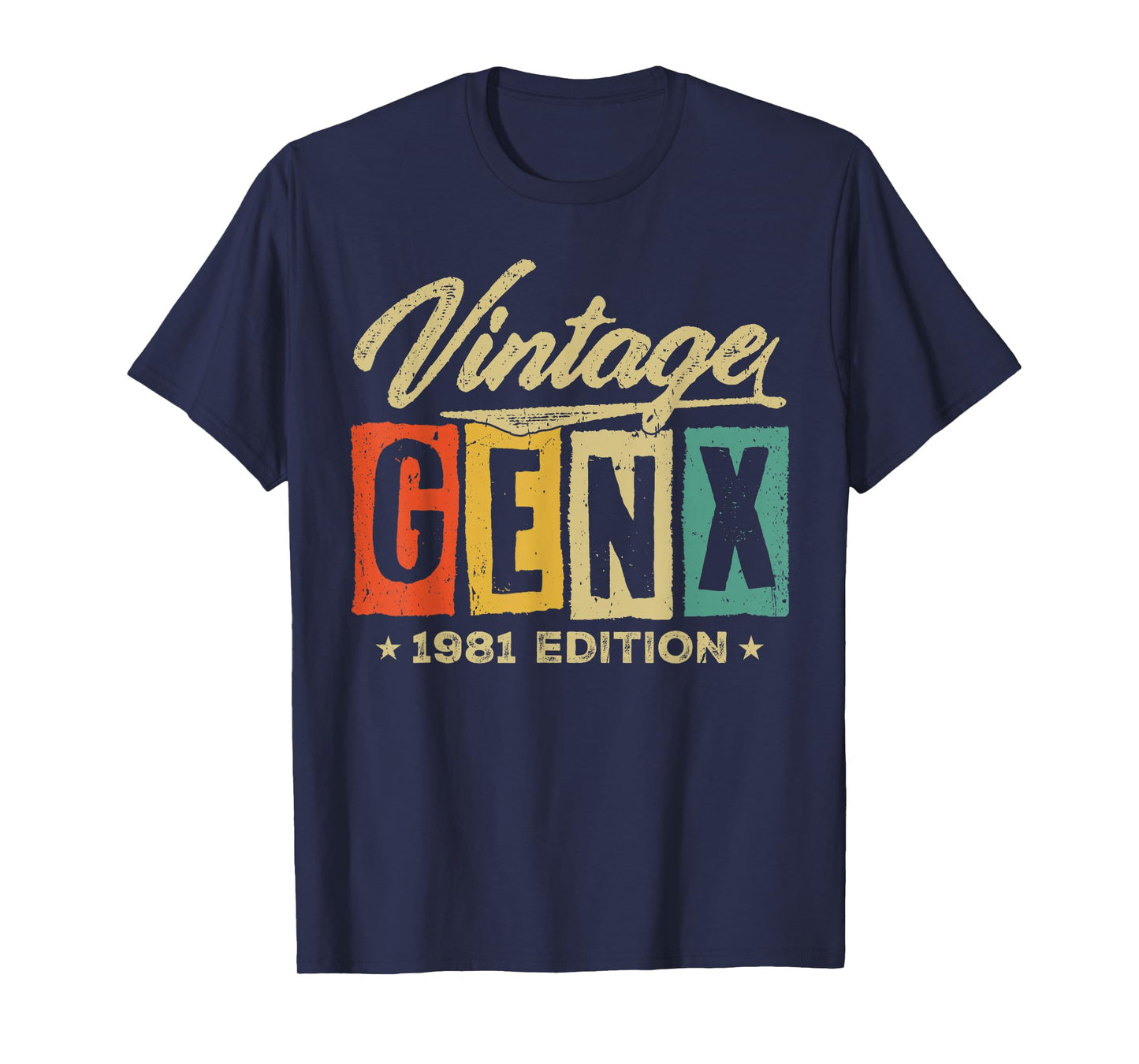 Retro Vintage Gen X 1981 Edition 45 Years Old 45th Birthday T-Shirt