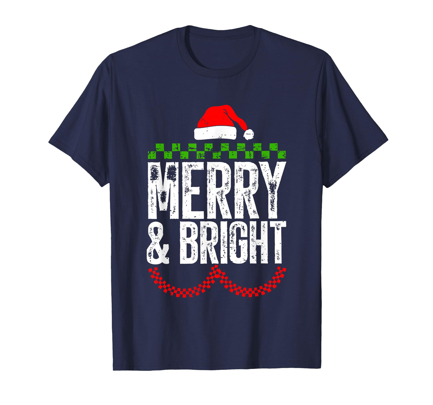 Retro Merry and Bright Moody and Uptight Couples Christmas T-Shirt
