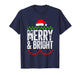 Retro Merry and Bright Moody and Uptight Couples Christmas T-Shirt
