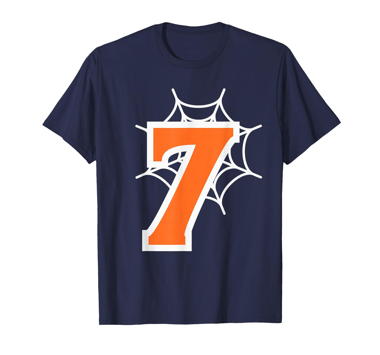 Number 7 Spider Web Six Seven Halloween T-Shirt