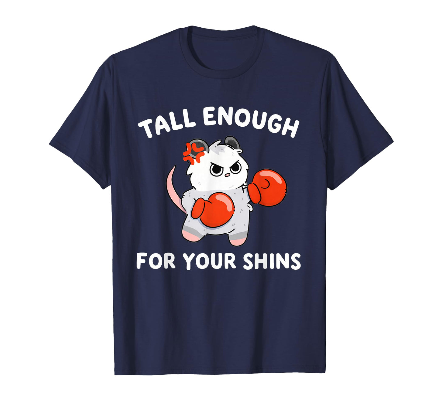 Tall Enough for Your Shins Funny Boxing Cat T-Shirt
