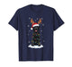 Christmas Black Lab Santa Reindeer Lights Merry Xmas Dog Mom T-Shirt