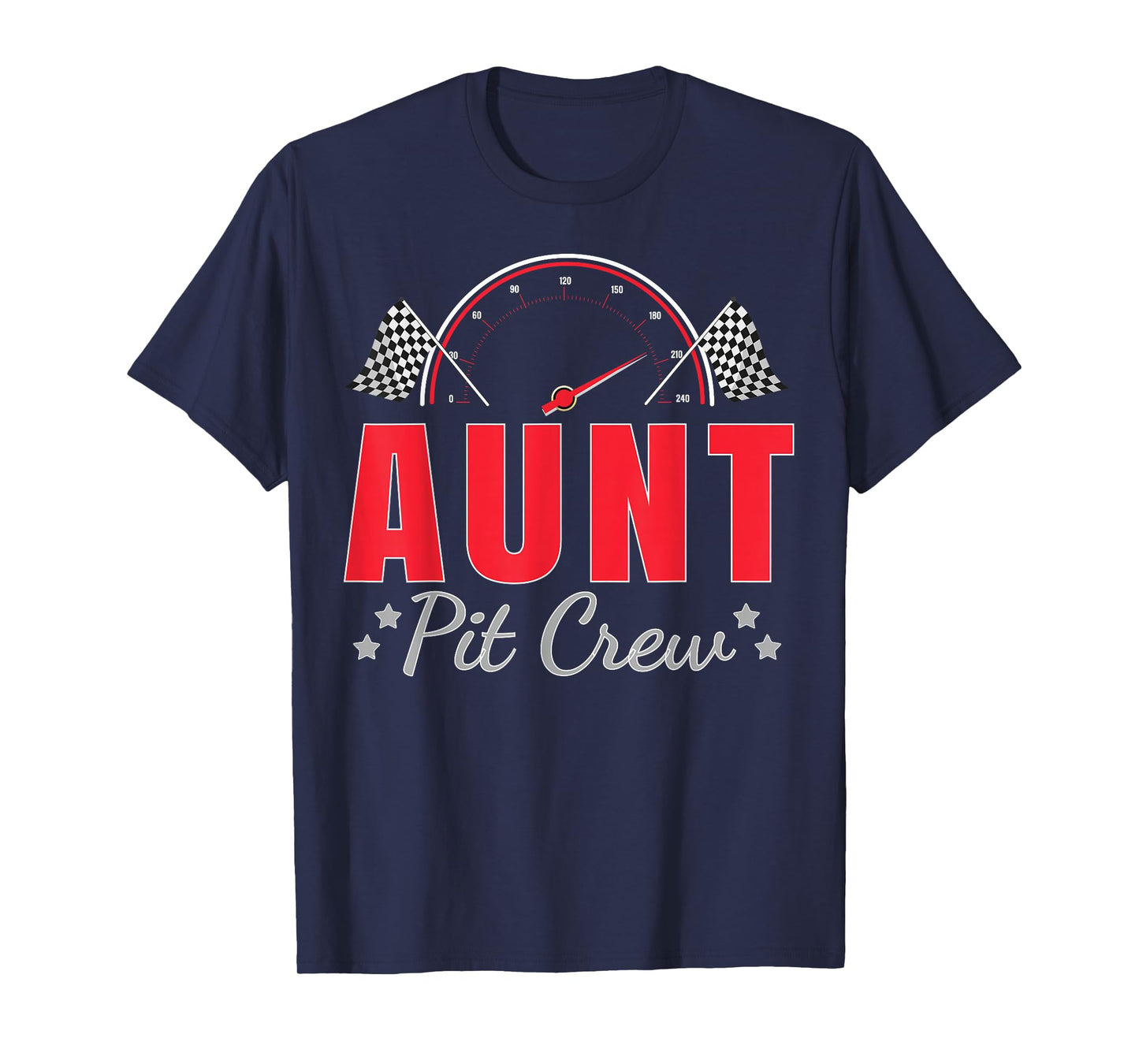 Aunt Pit Crew Race Car Driver Birthday Party Racing Family T-Shirt