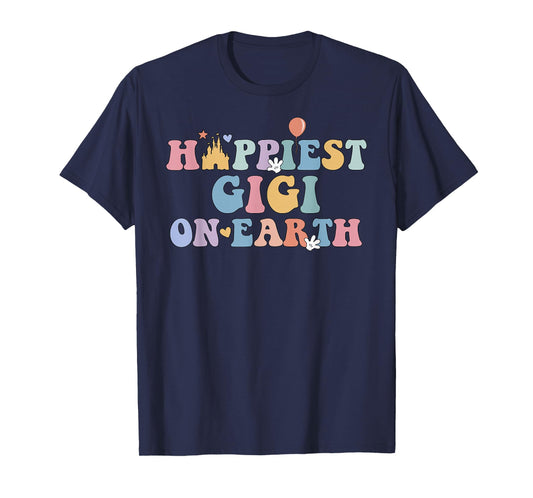Happiest Gigi On Earth Happiest Grandma Matching Family Trip T-Shirt