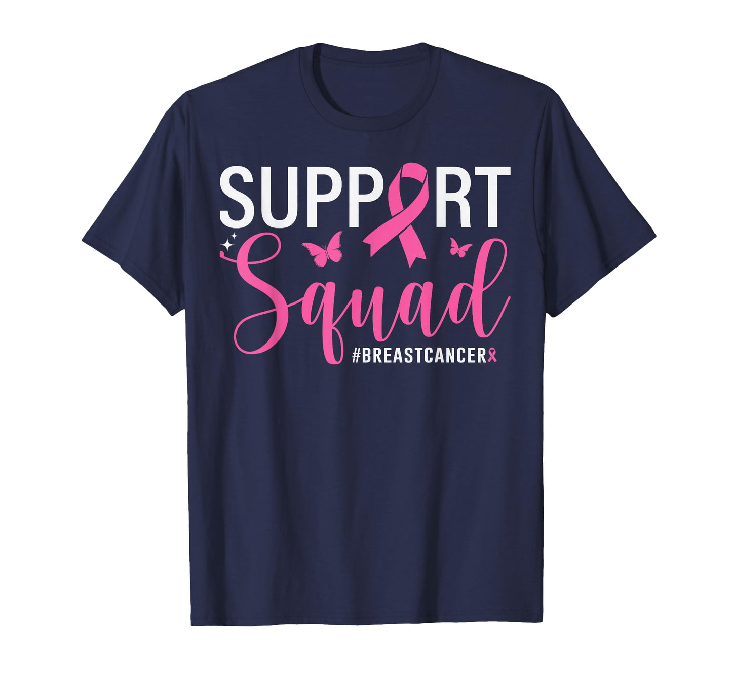 Support Squad Breast Cancer Awareness Pink Ribbon T-Shirt