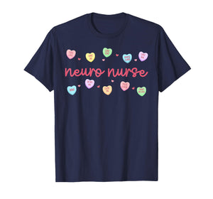 Neuro Nurse Heart Valentine Day Neuroscience Neurology Squad T-Shirt