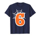 Number 6 Spider Web Six Seven Halloween T-Shirt