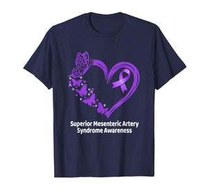 Superior Mesenteric Artery Syndrome SMAS Awareness Heart T-Shirt