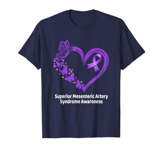 Superior Mesenteric Artery Syndrome SMAS Awareness Heart T-Shirt