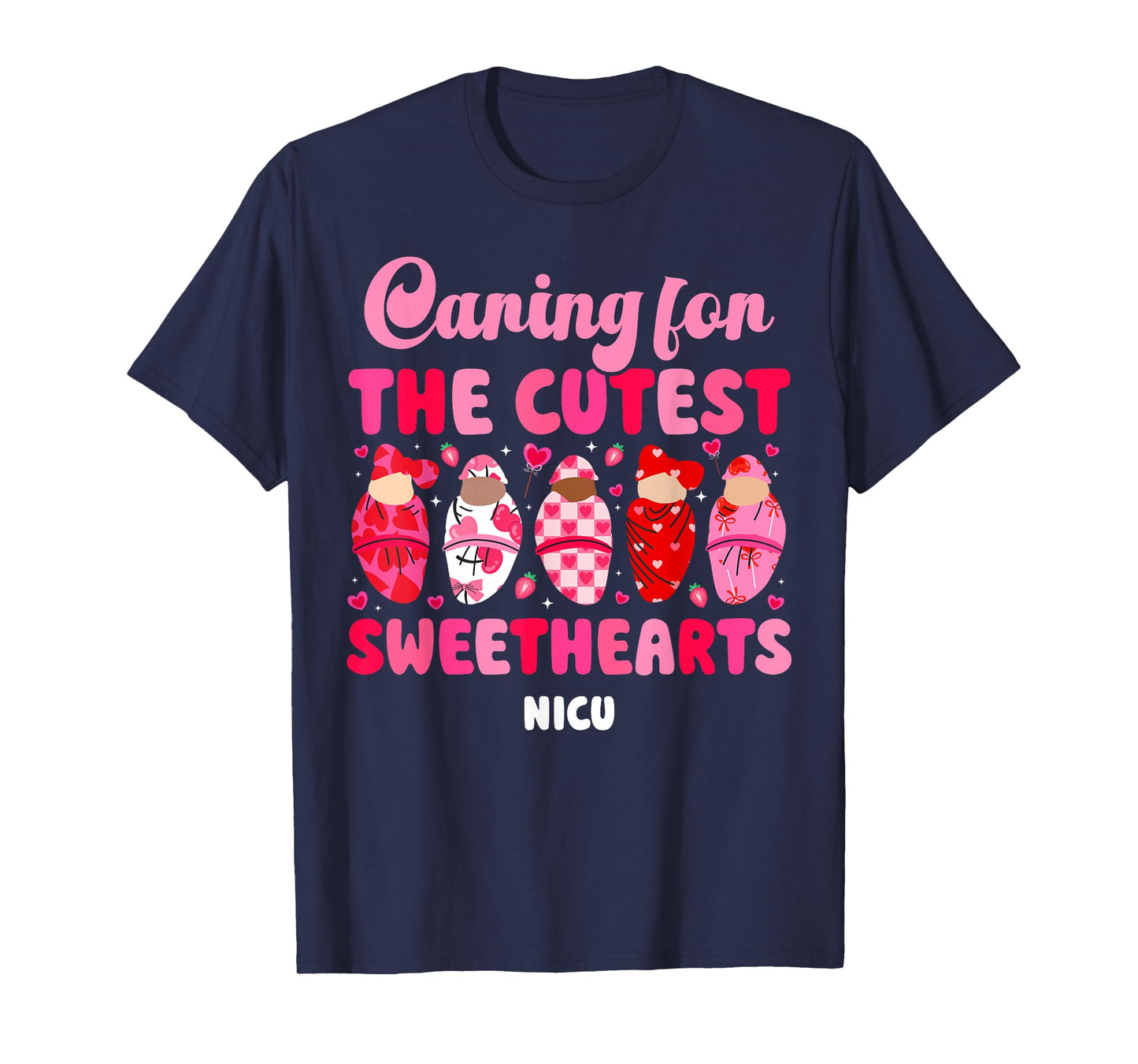 Valentine NICU Nurse Valentines Day Neonatal ICU Nurse T-Shirt