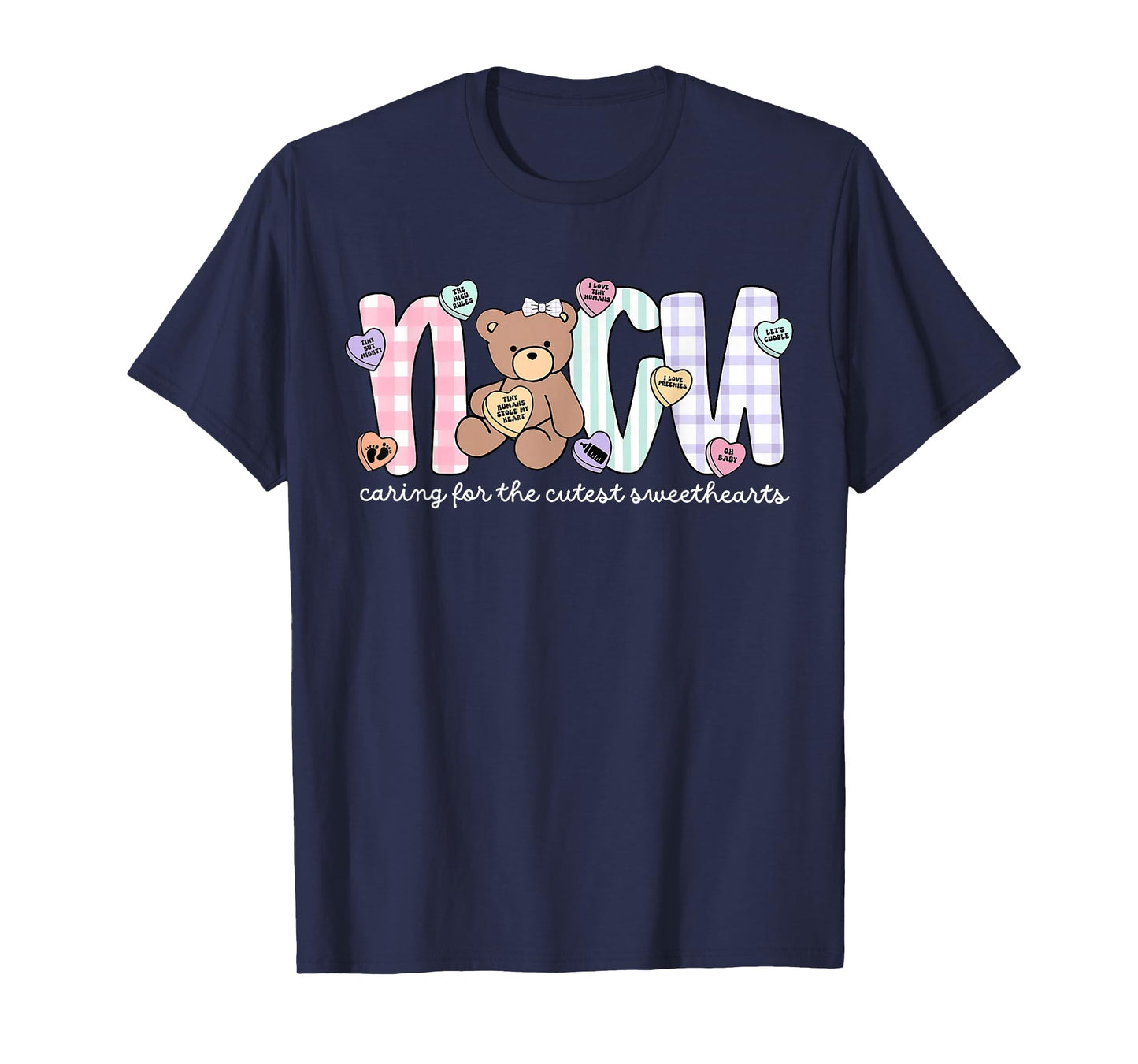NICU Neonatal Intensive Care Unit Valentine Women Nurse T-Shirt