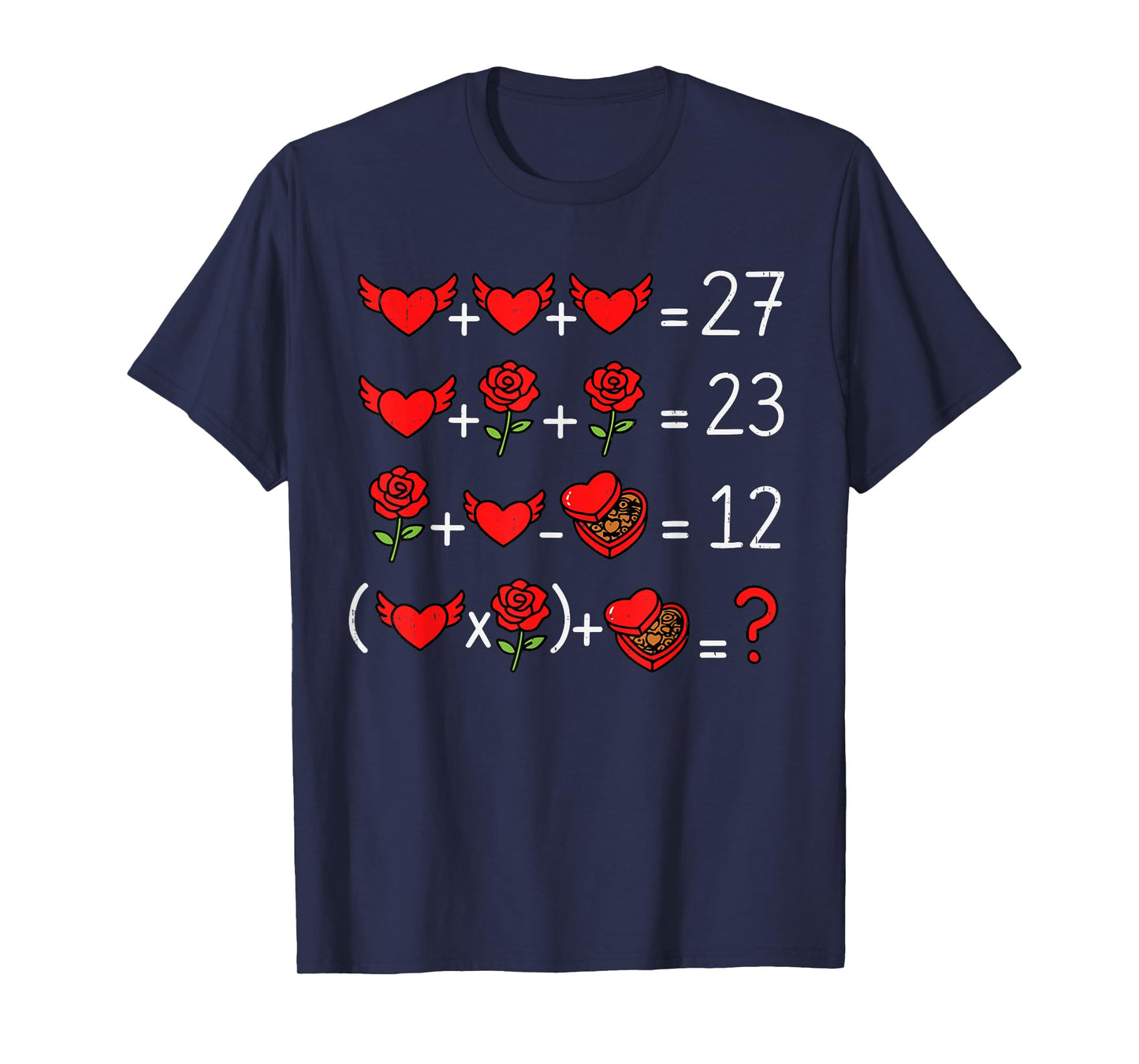 Math Mathematics Geek Funny Valentines Day Teacher Mens Boys T-Shirt