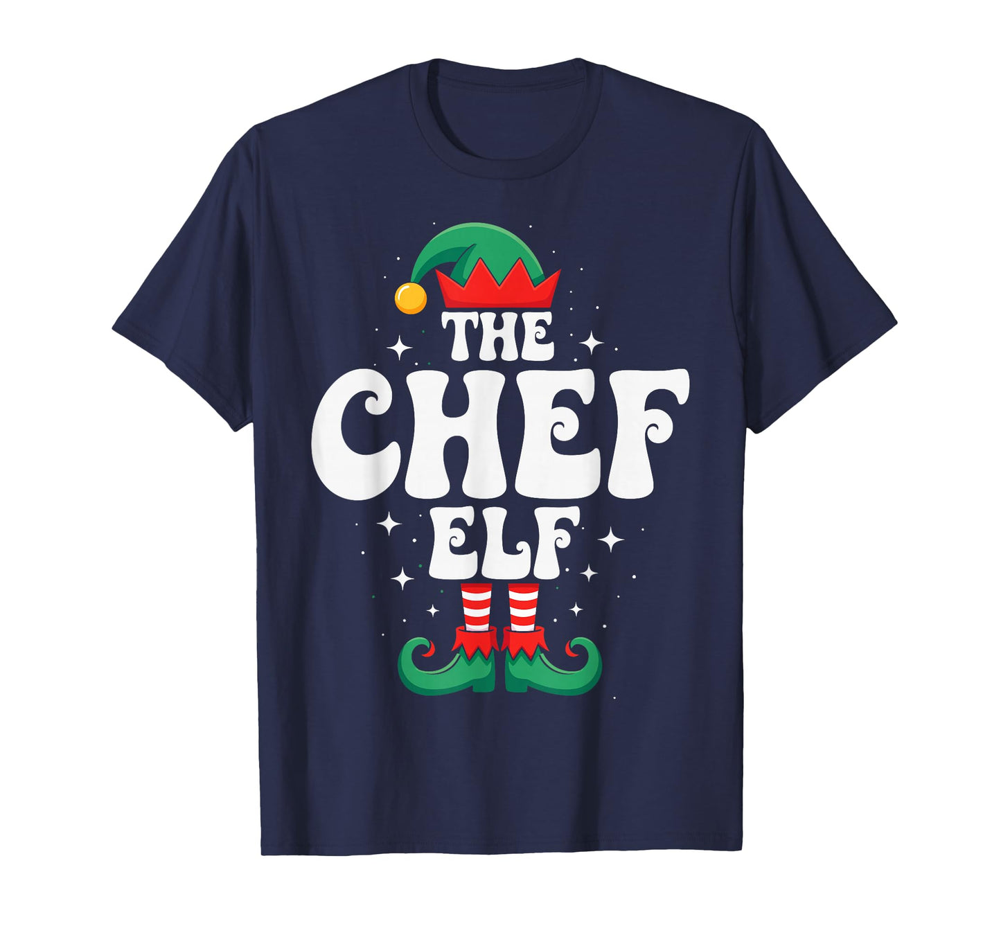 The Chef Elf Funny Christmas Matching Family Group T-Shirt