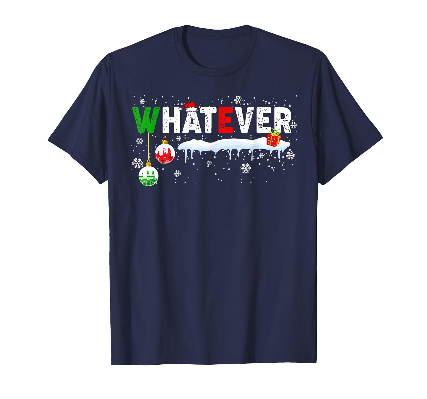 Funny Family Christmas Pajamas Matching Whatever T-Shirt