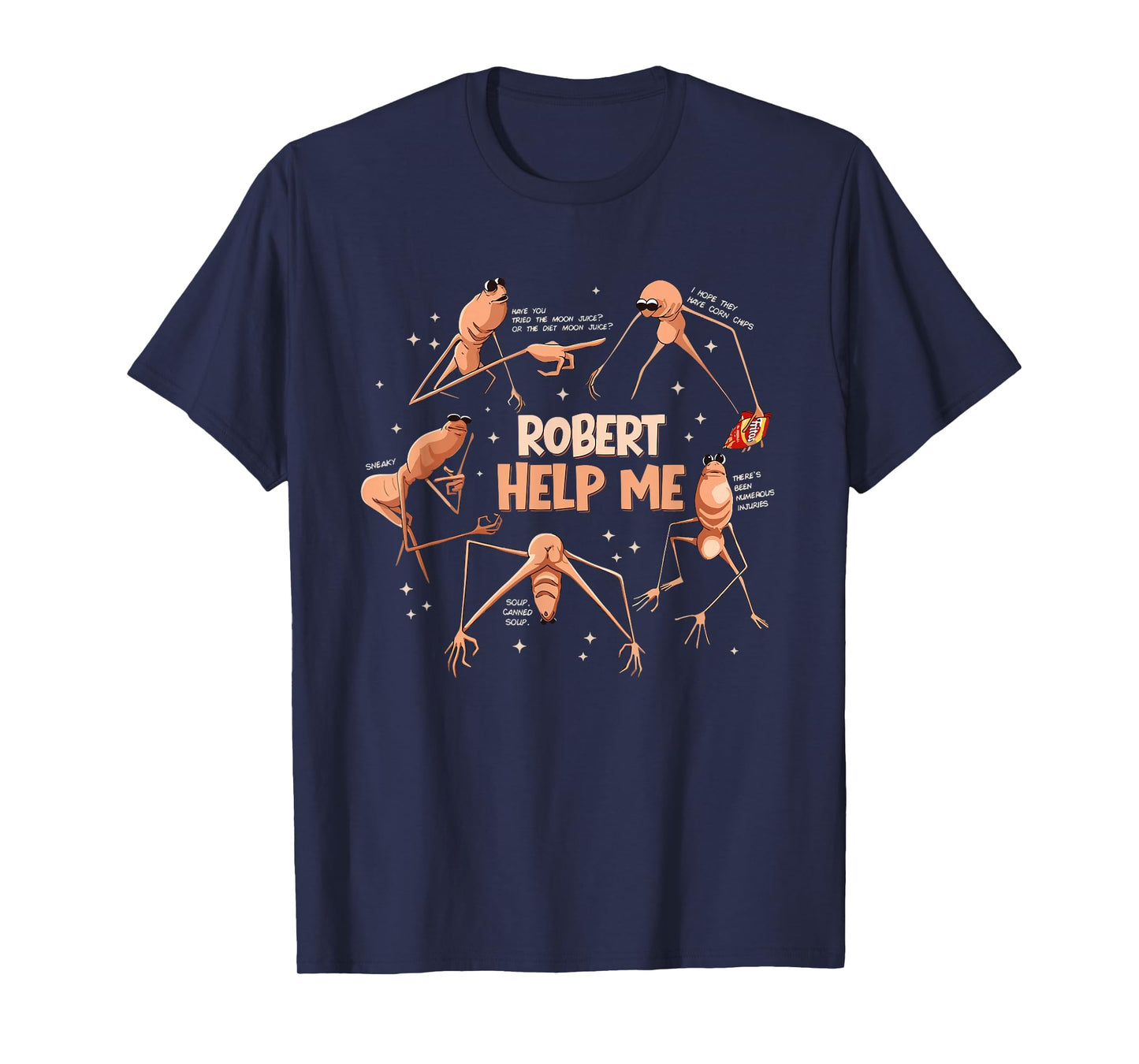 Funny Marcus The Worm Robert Help Me Meme T-Shirt