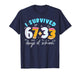 I Survived 67 33 Days of School for Teacher Kids 100th Day T-Shirt