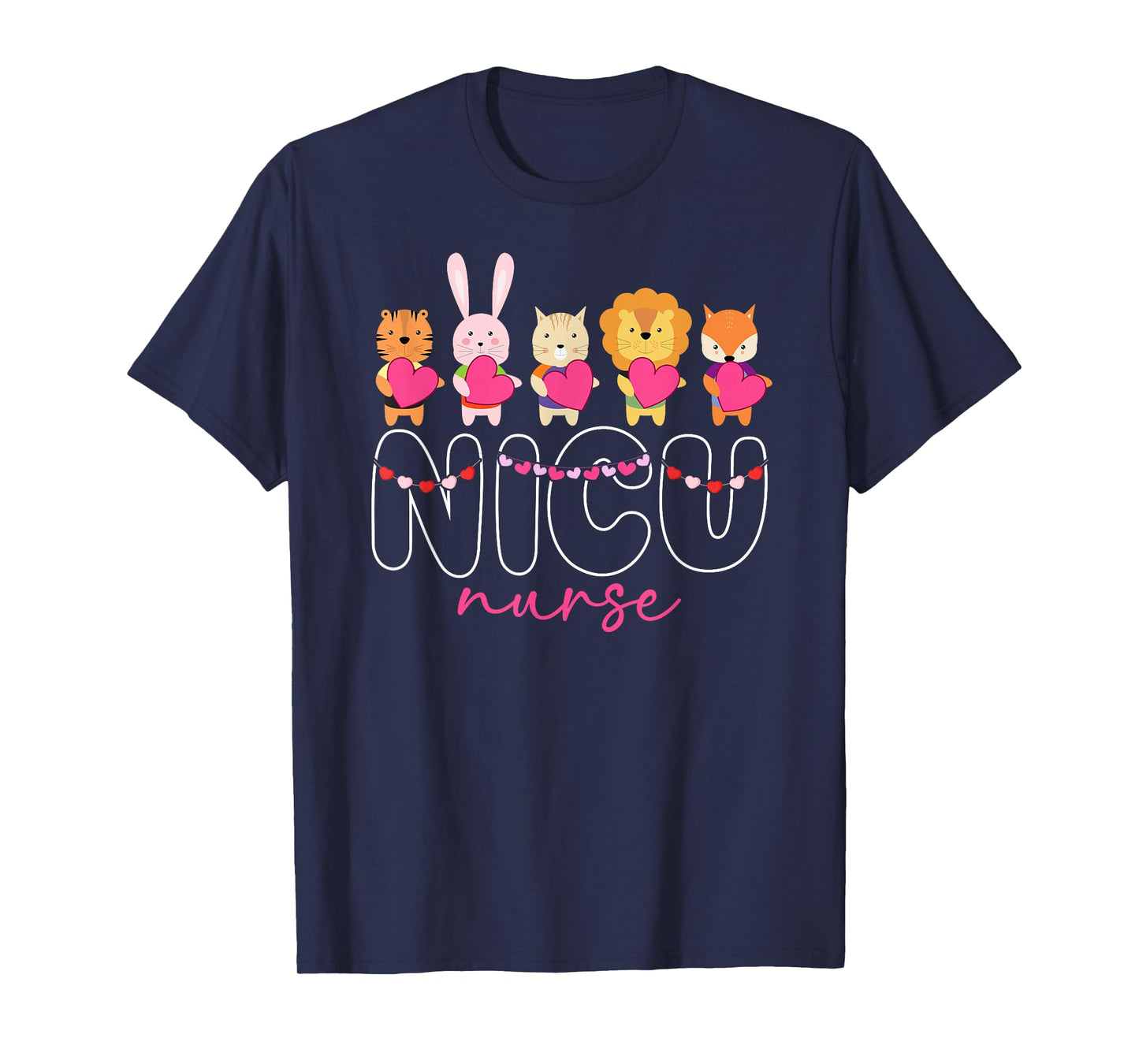 NICU Nurse Valentine Neonatal ICU Nurse Valentines Day T-Shirt