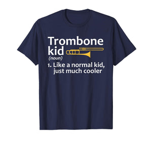 Trombone Art for Kids Boys Girls Instrument Trombone Player T-Shirt